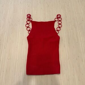Musier Paris Red Ring Strap Tank Top